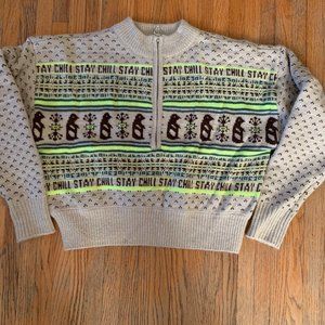Urban Outfitter Sweater, BDG Sweater, Crop Sweater, Penguin Sweater, Stay Chill